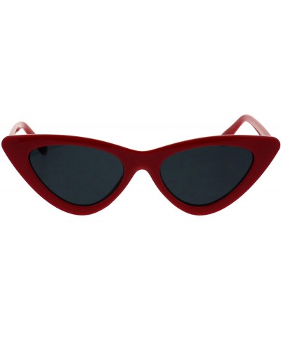 Cat Eye Womens Retro Classic Cat Eye Plastic Mod Sunglasses - Red Black - CT18EK2O7RZ $10.15