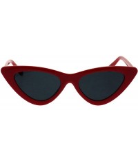 Cat Eye Womens Retro Classic Cat Eye Plastic Mod Sunglasses - Red Black - CT18EK2O7RZ $20.04