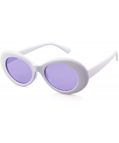 Wayfarer Clout Goggles Retro Vintage Oval Kurt Cobain Inspired Sunglasses Thick Frame Round Lens Glasses - CG189W4U2ZZ $19.70