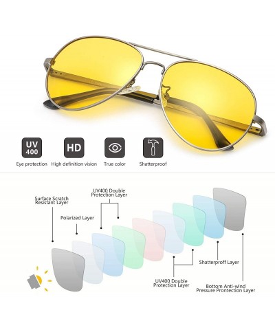Sport Night-driving Glasses - HD-Vision Yellow Glasses - for Fashion Men & Women - Polarized Lens Anti Glare - CN18X5GNISH $1...
