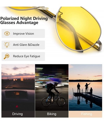 Sport Night-driving Glasses - HD-Vision Yellow Glasses - for Fashion Men & Women - Polarized Lens Anti Glare - CN18X5GNISH $1...