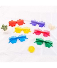 Oversized One Piece Rimless Sunglasses Transparent Candy Color Tinted Cloud shape Eyewear - Green - CI1945MAOOT $11.55