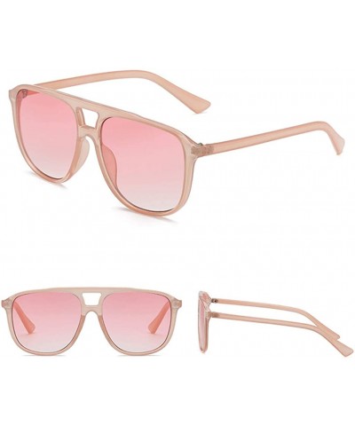 Square UV Protection Sunglasses for Women Men Full rim frame Square Acrylic Lens Plastic Frame Sunglass - D - CN1902AS39G $8.45
