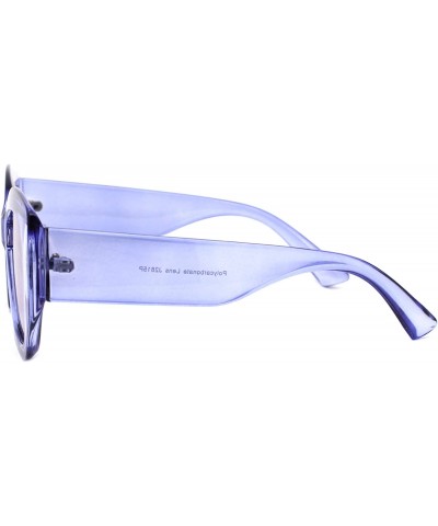 Square Womens Vintage Fashion Sunglasses Semi Thick Square Shades UV 400 - Violet (Purple) - C2193XNHOOO $9.81