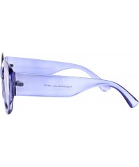 Square Womens Vintage Fashion Sunglasses Semi Thick Square Shades UV 400 - Violet (Purple) - C2193XNHOOO $9.81
