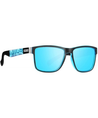 Square Vintage Polarized Sunglasses for Men and Women Driving Sun glasses 100% UV Protection - CT18U4C4ZLM $19.82