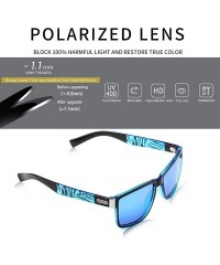 Square Vintage Polarized Sunglasses for Men and Women Driving Sun glasses 100% UV Protection - CT18U4C4ZLM $19.82