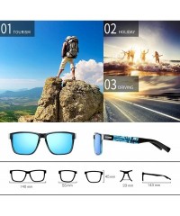 Square Vintage Polarized Sunglasses for Men and Women Driving Sun glasses 100% UV Protection - CT18U4C4ZLM $19.82