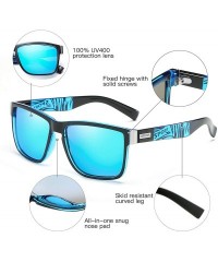 Square Vintage Polarized Sunglasses for Men and Women Driving Sun glasses 100% UV Protection - CT18U4C4ZLM $19.82