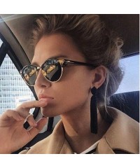 Oversized Retro Round Sunglasses Women Men Rivet Female Sun Glasses Oculos De Sol Feminino Lunette Soleil UV400 - C1 - CQ198A...