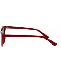 Cat Eye Womens Retro Classic Cat Eye Plastic Mod Sunglasses - Red Black - CT18EK2O7RZ $20.04
