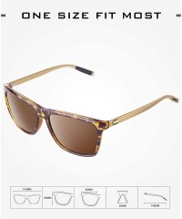 Sport Polarized Sports Sunglasses with Al-Mg Metal Temple for Men Women GQ33 - Tortoise Brown - CF187E08DIH $14.14