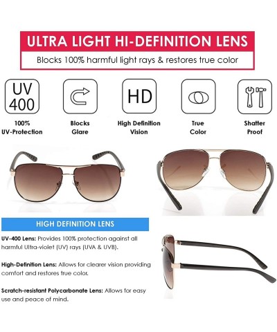 Square Square Aviator Unisex Sunglasses with Gradient UV400 Lenses for Men & Women - Perfect for Home Travel & Outdoors - CM1...