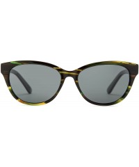 Aviator Cateye Acetate Frame Polarized Sunglasses for Women - Green - CP182HZK6RU $26.62