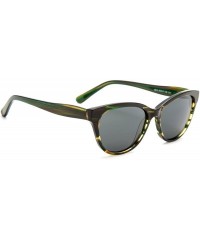 Aviator Cateye Acetate Frame Polarized Sunglasses for Women - Green - CP182HZK6RU $26.62