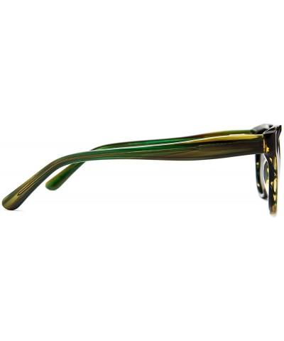 Aviator Cateye Acetate Frame Polarized Sunglasses for Women - Green - CP182HZK6RU $26.62