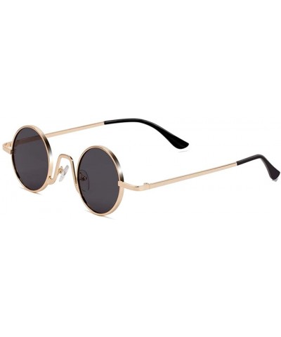 Round Vintage Sunglasses Hip Hop Eyewear Silver - N4 Silver Yellow - CW18WTAQERN $50.15