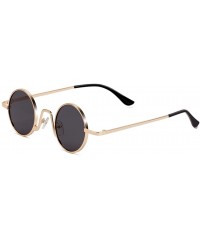 Round Vintage Sunglasses Hip Hop Eyewear Silver - N4 Silver Yellow - CW18WTAQERN $50.15