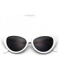 Goggle Retro Vintage Narrow Cat Eye Sunglasses for Women Clout Goggles Plastic Frame - Black7 - CE193TC2NTS $8.92