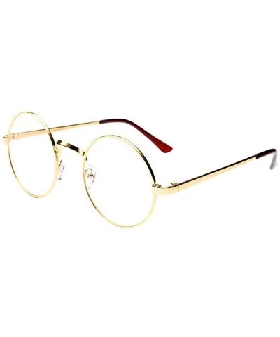 Round Glasses for Women Men Irregular Wire Glasses Retro Glasses Eyewear Metal Glasses Goggles Round Glasses Circle - CV18ONQ...