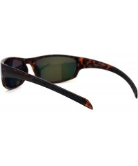 Sport Mens Tac Polarized Light Weight Warp Around Sport Plastic Sunglasses - Tortoise Orange Mirror - CY195UDGCDG $13.55