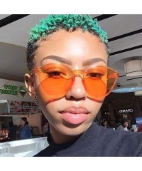 Round 1pcs Unisex Fashion Candy Colors Round Outdoor Sunglasses Sunglasses - Light Orange - C9199XOENOZ $14.51