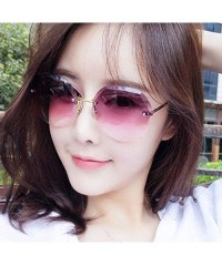 Shield Color Lens Sunglasses Stylish Sunnies Eyewear Metal Sunglasses - H - Gradient Purple - CF18W7Z9GXS $15.48