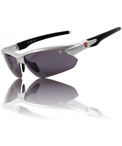 Rimless Lightweight Rimless Geometric Lens Sports Sunglasses - Black Grey - CE199IKXCOR $35.04