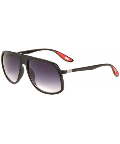 Round Flat top Oversized Round Red Ears Aviator Sunglasses - Purple - CN197W2L8MA $11.88