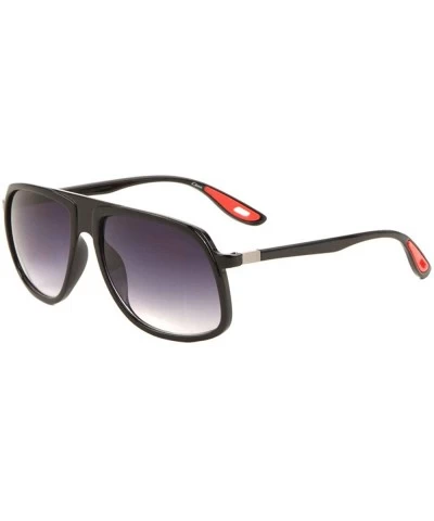 Round Flat top Oversized Round Red Ears Aviator Sunglasses - Purple - CN197W2L8MA $26.29