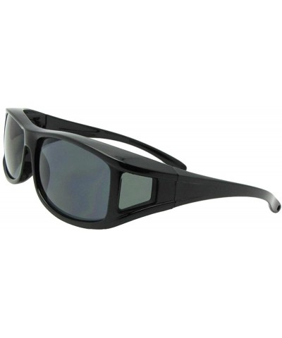 Rectangular Medium Non Polarized Fit Over Sunglasses F11 - Black Frame-non Polarized Gray Lens - CJ18D06KRZA $16.49