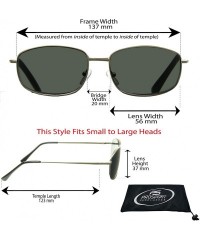 Square Reader Sunglasses Men and Women Full Lens No Line Reading Sunglasses - Not Bifocal - Silver - CA18OHRS7UL $23.08