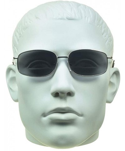 Square Reader Sunglasses Men and Women Full Lens No Line Reading Sunglasses - Not Bifocal - Silver - CA18OHRS7UL $23.08