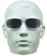 Square Reader Sunglasses Men and Women Full Lens No Line Reading Sunglasses - Not Bifocal - Silver - CA18OHRS7UL $23.08