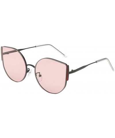 Square Vintage Sunglasses- Fashion Irregular Shape Glasses Retro Style Unisex - Pink - C818RCR9LHC $8.18