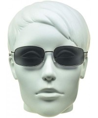 Square Reader Sunglasses Men and Women Full Lens No Line Reading Sunglasses - Not Bifocal - Silver - CA18OHRS7UL $23.08