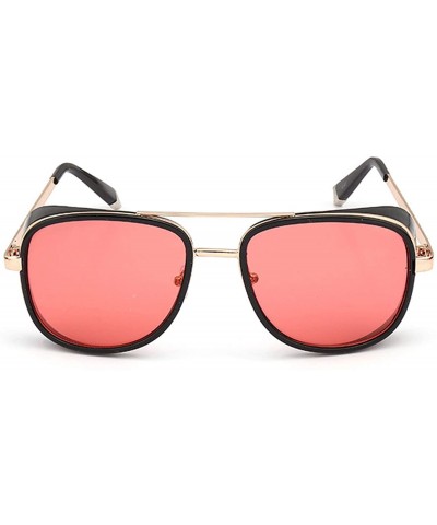 Shield Mens Womens Sunglasses Tony Style Retro Side Shield Square Sunglasses - C2 - CP18TMTQ2W5 $14.54