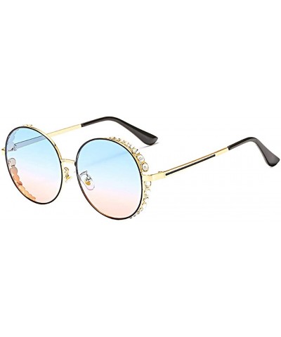 Square Round Vintage Sunglasses Rhinestone Decoration Sun Glasses for Women - Y-21 - CF198W5R6SY $13.01