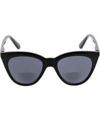 Cat Eye Mimosa Cat-Eye Hideaway Bifocal Sunglasses - Black - CL189SR9R29 $43.90