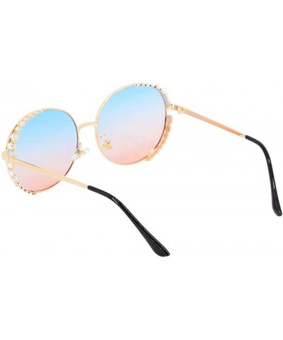 Square Round Vintage Sunglasses Rhinestone Decoration Sun Glasses for Women - Y-21 - CF198W5R6SY $13.01