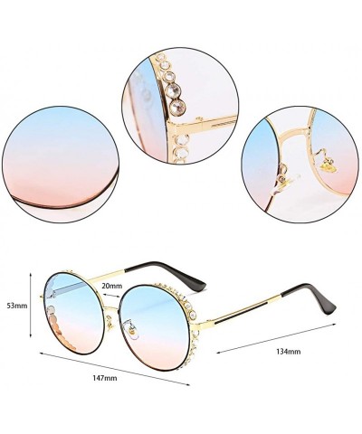 Square Round Vintage Sunglasses Rhinestone Decoration Sun Glasses for Women - Y-21 - CF198W5R6SY $13.01