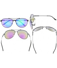 Rectangular Large Bifocal Sunglasses Polit Style Sunshine Readers with Bendable Memory Bridge and Arm - CF18036KTZ9 $21.96