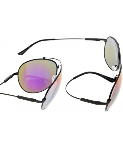 Rectangular Large Bifocal Sunglasses Polit Style Sunshine Readers with Bendable Memory Bridge and Arm - CF18036KTZ9 $21.96