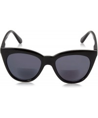 Cat Eye Mimosa Cat-Eye Hideaway Bifocal Sunglasses - Black - CL189SR9R29 $44.48