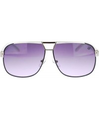 Aviator Designer Navigator Sunglasses Unisex Fashion Square Aviators - White (Smoke) - CS18844GX00 $12.00