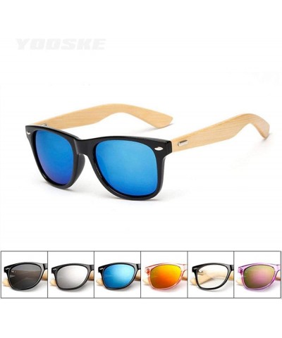 Aviator Bamboo Sunglasses For Men Women Travel Goggles Sun Glasses Vintage C3 Multi - C3 - CN18YZW2RRK $12.08