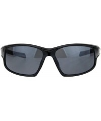 Wrap Xloop Sunglasses Mens Wrap Around Rectangular Sporty Frame UV 400 - Black Silver - CZ18OAWYNG7 $20.61