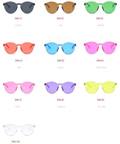 Cat Eye 2019 Women Sunglasses Cat Eye Brand Designer glasses Integrated Eyewear Female summer - Light Green - CG18W5EN58N $9.82