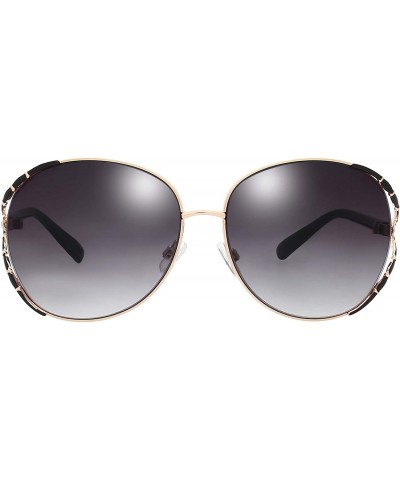 Oversized Classic Crystal Elegant Women Beauty Design Sunglasses Gift Box - L113-gold - CO18M0RRW9Y $15.61