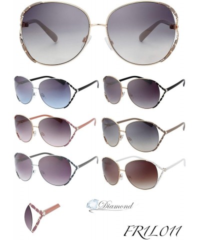 Oversized Classic Crystal Elegant Women Beauty Design Sunglasses Gift Box - L113-gold - CO18M0RRW9Y $15.61